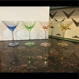 Kate Spade Larabee Dot Pop- 4 Mini-tini glasses